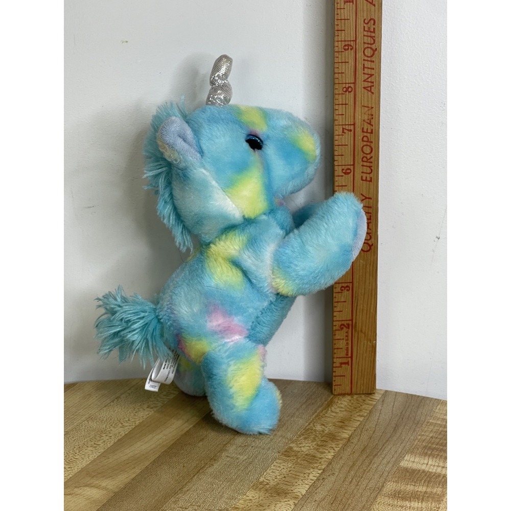 Aurora OMBRE BLUE UNICORN PLUSH Toy Pony Horse 8" Blueberry Ripple